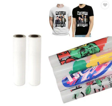 Película de transferência de DTF PET Branca para decoração de tecidos de impressão de vestuário